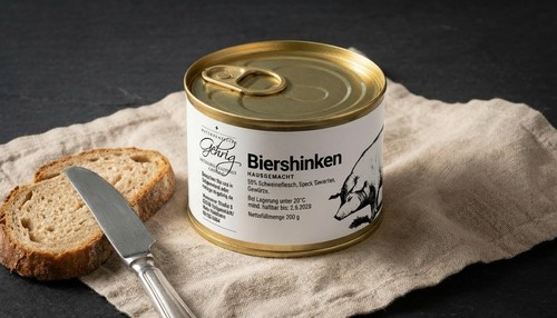Bierschinken 200g dosenwurst - bierschinken,