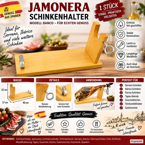 Jamonera schinkenhalter holz - jamonera,